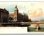 Conciergerie E Trtibunal De Commerce Parigi Francia Unp Udb Cartolina C19 - $5.08