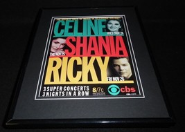 Celine Dion Shania Twain 1999 CBS Concerts Framed 11x14 ORIGINAL Advertisement - £27.68 GBP