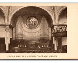First Methodist Episcopal Church Organ Colorado Springs CO UNP DB Postca... - $5.38