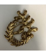 Jacques Lipchitz Brutalist Judaica Signed Pin Brooch Missing Rhinestone? - $39.55