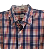 Peter Millar Long Sleeve Button Down Shirt Size Large 100% Cotton Navy R... - £17.42 GBP