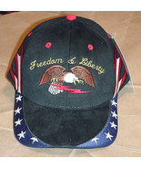 Hat American Eagle Freedom &amp; Liberty Embroidered Baseball Cap - £23.71 GBP