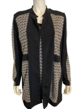 NWT Chico&#39;s Travelers Black, Silver and Gold Cardigan and Tank Set Size XL - £68.13 GBP