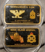 ROCK ISLAND ARSENAL Commander&#39;s  DOG TAG STYLE Chall Coin for ...PERFORM... - $35.63