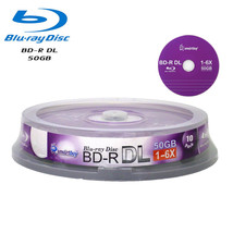 10 Pack Smartbuy 6X BD-R DL 50GB Blu-ray Dual Layer Logo Blank Recordable Disc - £14.05 GBP
