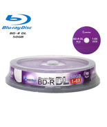 10 Pack Smartbuy 6X BD-R DL 50GB Blu-ray Dual Layer Logo Blank Recordabl... - £14.38 GBP