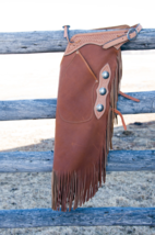 Handmade Basket Tooled Yokes Leather Chink Chaps Western Wear Cowboy Rod... - $89.77+