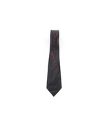 Vintage 50s Jacques Fath Mid Century Modern MCM Silk Feather Neck Tie Black - $49.07 CAD