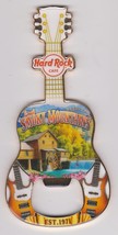 Hard Rock Cafe Smoky Mountains Tennessee Bottle Guitar Opener Magnet - £24.12 GBP