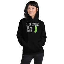 Stop Staring At My Pickle Dirty Adult Halloween Costume Idea Unisex Hoodie Black - £28.20 GBP+