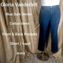 Gloria Vanderbilt Blue Denim Crop Jeans Size 18W - $16.00