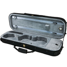 Classic 1/2 Violin Oblong Case. Black. Lightweight Backpackable - £39.95 GBP