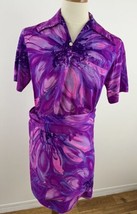 Harriet&#39;s Hawaiian Men&#39;s Shirt &amp; Sarong Pareo Lavalava Barkcloth Purple Top Set - £48.58 GBP