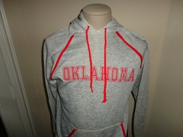 Vtg 80's Oklahoma Sooners Gray Hooded Hoodie NCAA Light Soft Sweatshirt Fits M - $32.65