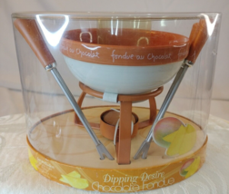 Hole Dipping Desire Chocolate Fondue Pot &amp; Stand Set For Fruits ECT. - $17.81