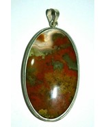 Unique Double Sided Armenian Picture Agate 925 Sterling Silver Pendant. ... - $753.44 MXN