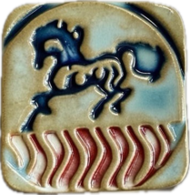 Horse - Handmade Ceramic Refrigerator Magnet. - $12.00