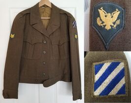 vintage WW2 ARMY wool dress jacket coat (3rd infantry E4 Specialist) 195... - $69.99