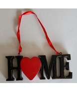 Handcrafted ~ HOME ~ Cast Ceramic~ Hanging Ornament Decoration w/HEART D... - $14.96