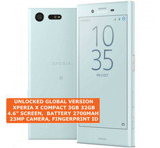 Sony Xperia X Compact f5321 3/32gb Hexa Core 23mp Impronte 4.6 &quot; Android 4g - £173.05 GBP
