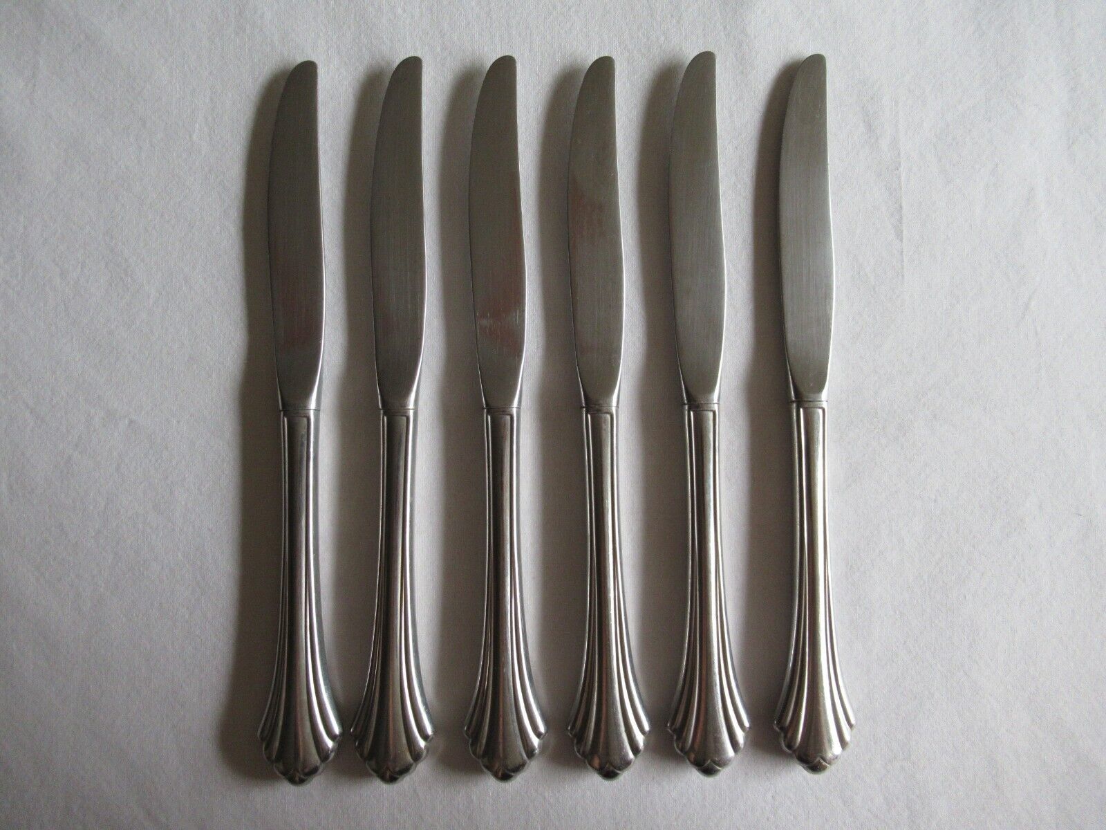 Primary image for 6x Dinner Knives BANCROFT 18/8 Stainless Flatware Oneida USA Silverware