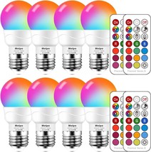 LED Color Changing Light Bulb with Remote Control 5W 40W Equivalent 500L... - £44.99 GBP