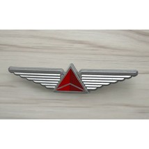 Delta Airlines Silver Pilot Kids Wings Vintage Pin Plastic Souvenir Aviation - £7.90 GBP