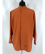 Doc &amp; Amelia Select Mens Large Long Sleeve Shirt Hidden Button Cintas Or... - £13.93 GBP