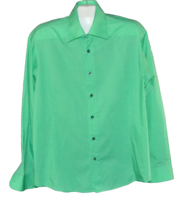 Messori Men&#39;s Italy Green Blouse Cotton Shirt Size 2XL - $42.72