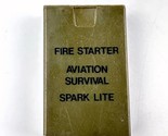 Fire Starter Aviation Survival Spark Lite w 3 Used Cottons &amp; Sparker Oli... - $7.71