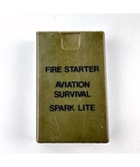 Fire Starter Aviation Survival Spark Lite w 3 Used Cottons &amp; Sparker Oli... - £6.05 GBP