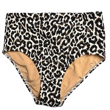 J.Crew Bikini Bottom Animal Print NEW Stretch High Waisted Lined Size Me... - $33.24