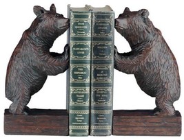 Bookends Standing Black Bear Rustic American Mountain Hand Painted OK Casting - £203.24 GBP