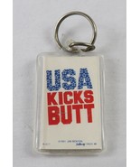 VINTAGE 1991 USA Kicks Butt Keychain Desert Storm Era Jim Benton - £5.44 GBP