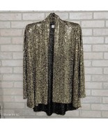 Vintage David Rose Night Gold Sequin Jacket Cardigan Party Evening Sz Sm... - £18.53 GBP