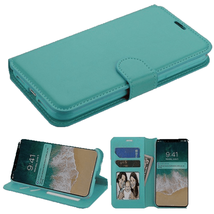 Leather Flip Wallet Protective Phone Case For iPhone 13 Mini 5.4&quot; TEAL - £6.84 GBP