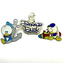 Disney Trading Pin Donald Duck Lot Of 3 Pins Booster Autograph Sailor Baby - £10.29 GBP