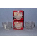 Mikasa Holiday Classics 2 Santa 3&quot; Votive Candle Holders SA 520/611 Glass - $8.00