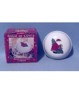 Sakura Debbie Mumm Magic of Santa Round Covered Trinket Box w/box - $9.00