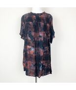 Torrid Womens Blouse Red &amp; Blue Size 2 Crinkle Gauze Smocked Flutter Sle... - €11,50 EUR