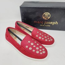 Marc Joseph NY Girls Loafers Sz 1.5 M Mott ST Slip-On Youth Shoes Red Nubuck - £20.67 GBP
