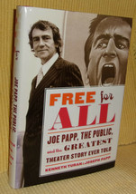 Joseph Papp Free For All First Ed Signed Kenneth Turan Film Critic Theater Hc Dj - £45.83 GBP