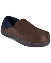 Haggar Men&#39;s Venetian Faux-Suede Slippers in Brown/Navy-L 9.5-10.5 - £18.76 GBP