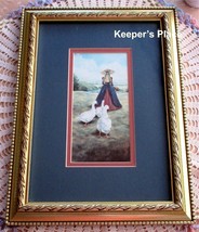 Glynda Turley Victorian Lady And Geese Signed Print Framed Matted Gold Frame - £12.74 GBP