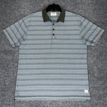 Linksoul Polo Shirt Mens Large Multicolor Striped Short Sleeve Golf Casu... - $16.74