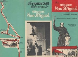 Mission San Miguel Brochure Paso Robles California Franciscans Welcome You - £21.80 GBP