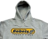 Lakeland Panas Rebels High School MEDIUM Track &amp; Field Gray Hoodie Sweat... - $29.65