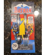 Batman Fork Spoon Set 1966 Imperial Knife Co. on Reproduction Card - £119.51 GBP