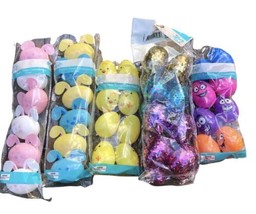 6 pack Mixed Colors of plastic Easter Eggs Misc. kind see pics for more details - £9.58 GBP