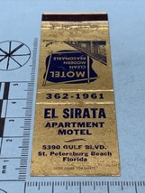 Front Strike Matchbook Cover  El Sirata Apartment  Motel St.Petersburg Beach gmg - $12.38